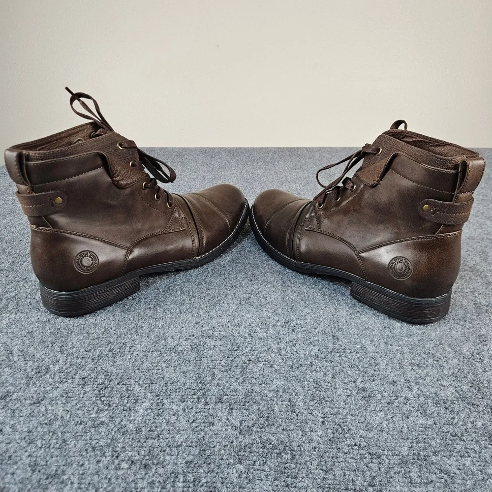 B-52 by Bullboxer Mens Dark Brown Cap Toe Lace Up Ankle Boots US 10 358-X8-4347A